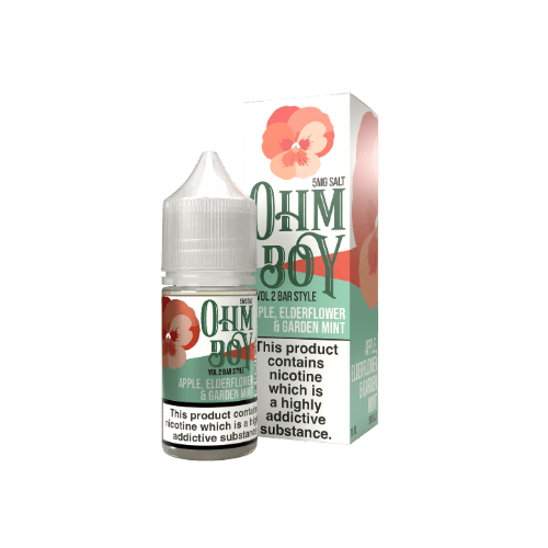 Ohm Boy V2 Bar Style Nic Salts 10ml Apple Elderflower & Garden Mint