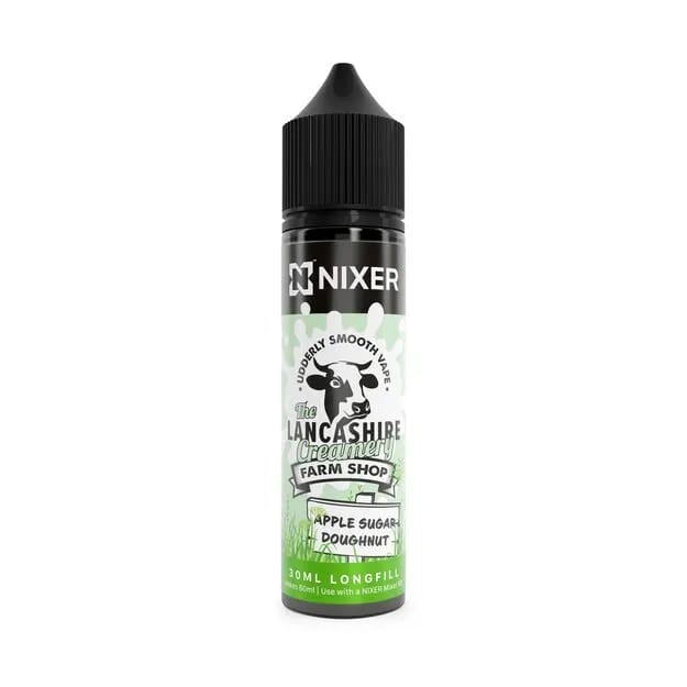 Nixer X Lancashire Creamery Longfill E-Liquid 30ml Apple Sugar Doughnut