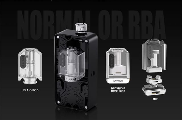 Lost Vape Centaurus B80 AIO Pod Kit Normal or RBA Lost Vape Centaurus B80 AIO Pod Kit Normal or RBA