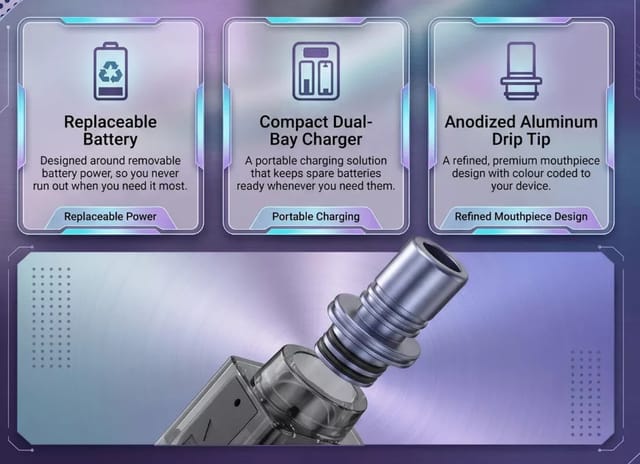 San Dynasty Pro Pod Kit by Orca Vape Replaceable Battery San Dynasty Pro Pod Kit by Orca Vape Replaceable Battery