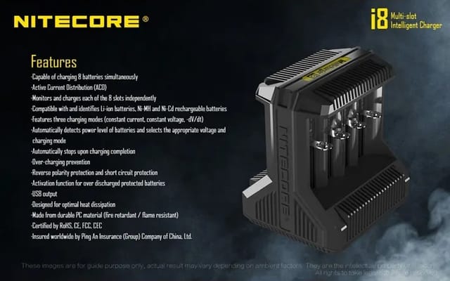 Nitecore Intellicharger i8 8 Bay Battery Charger Nitecore Intellicharger i8 8 Bay Battery Charger