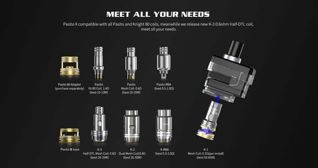 Smoant Pasito 2 Adapter Parameters