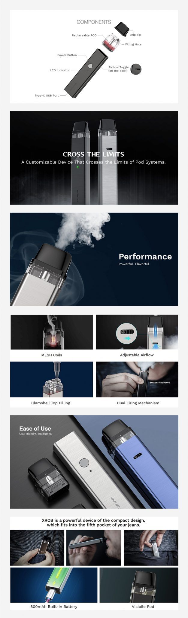 Vaporesso-XROS-Pod-Kit-UK-Features Vaporesso-XROS-Pod-Kit-UK-Features