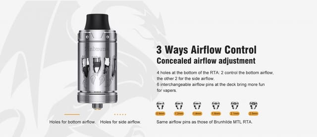 Vapefly Lindwurm RTA UK Airflow Vapefly Lindwurm RTA UK Airflow