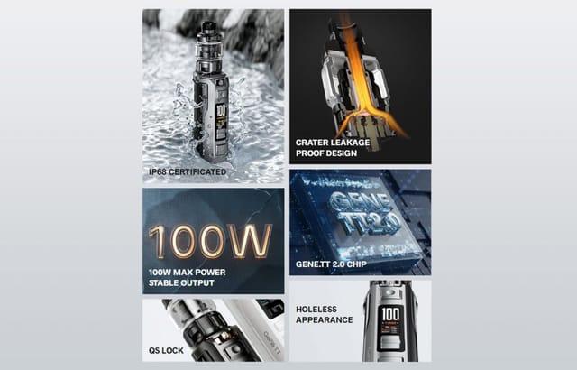 VOOPOO Argus MT & XT 100W Kit with Maat Tank Features VOOPOO Argus MT & XT 100W Kit with Maat Tank Features