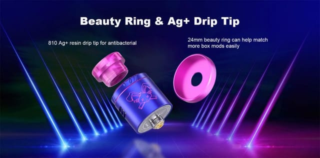 Hellvape Dead Rabbit Solo RDA 6th Anniversary Edition Beauty Ring Drip Tip Hellvape Dead Rabbit Solo RDA 6th Anniversary Edition Beauty Ring Drip Tip