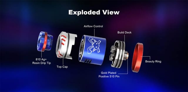 Hellvape Dead Rabbit Solo RDA 6th Anniversary Edition Exploded View Hellvape Dead Rabbit Solo RDA 6th Anniversary Edition Exploded View