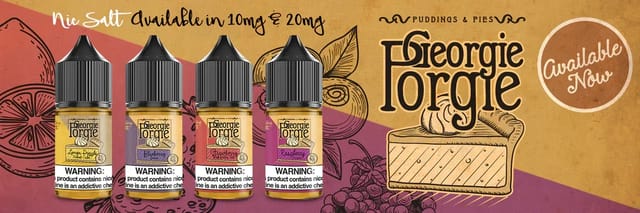Georgie Porgie Nic Salts 10ml Banner Georgie Porgie Nic Salts 10ml Banner