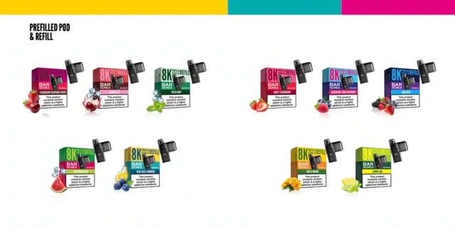 Bar Series Kika 8K Prefilled Pods Flavours Bar Series Kika 8K Prefilled Pods Flavours