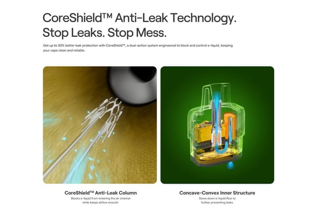 Uwell Typhos Pro Pod Vape Kit Core Shield Anti Leak Uwell Typhos Pro Pod Vape Kit Core Shield Anti Leak
