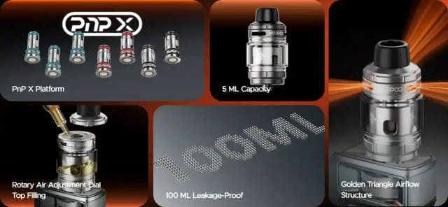 VOOPOO UFORCE-X 2 Tank Key Features VOOPOO UFORCE-X 2 Tank Key Features