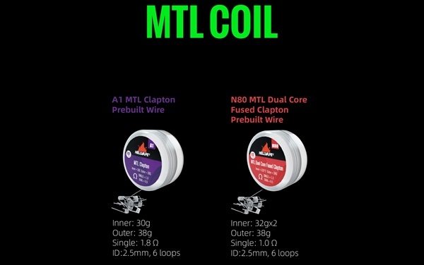 Hellvape Pre-Built Clapton Coils 10 pack MTL COIL