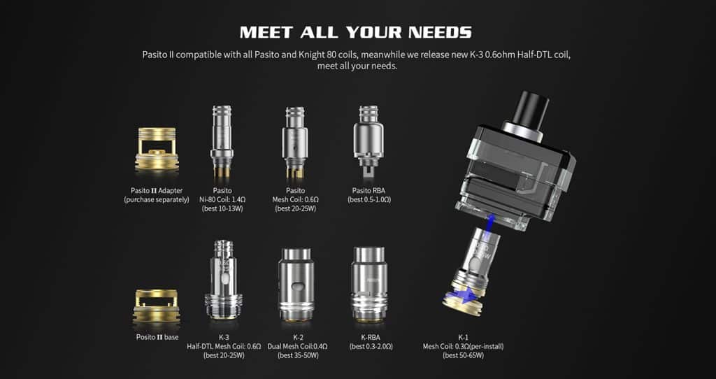 Smoant Pasito 2 Adapter Parameters