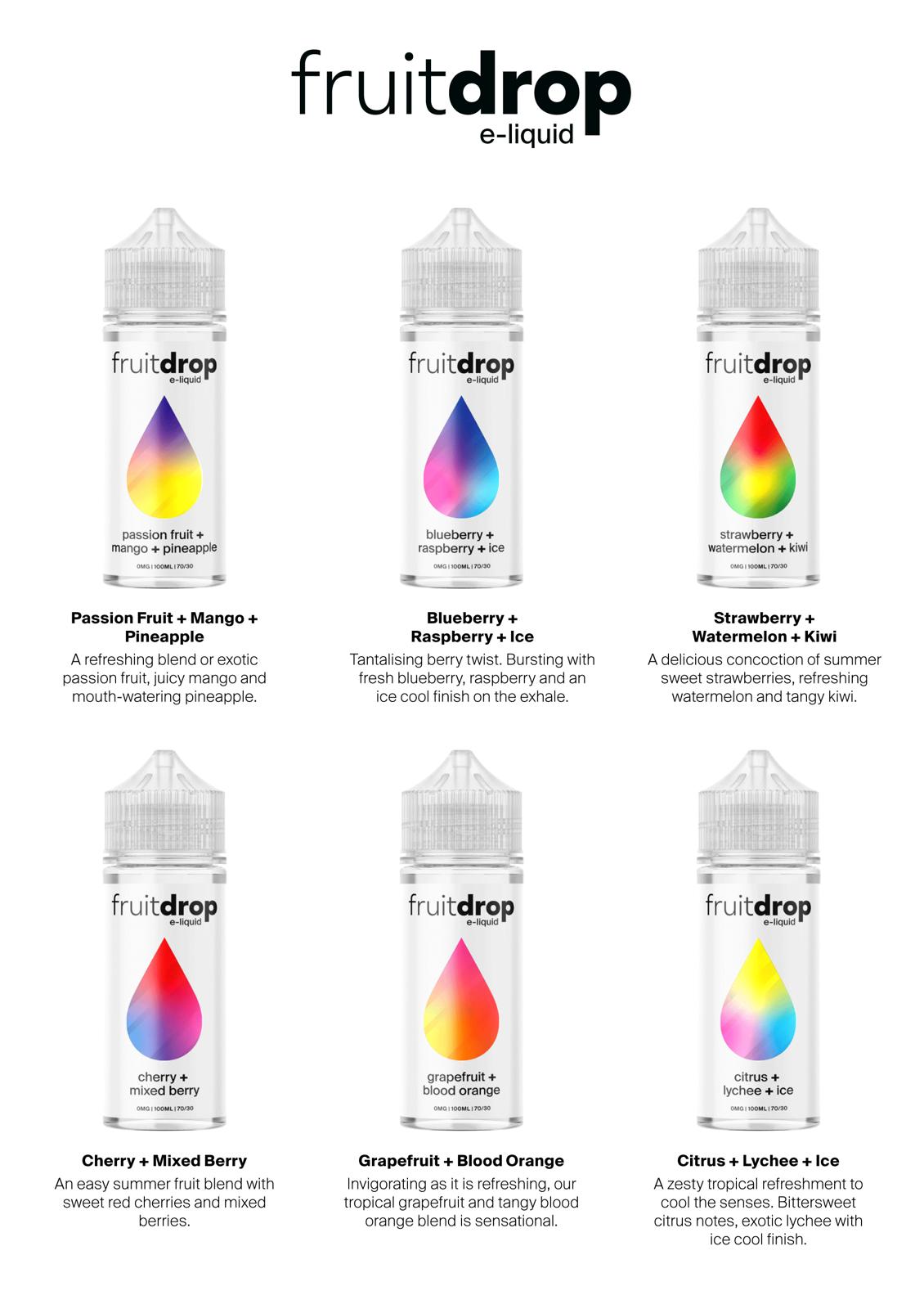 Flavour Card front Fruit Drop e liquid uk Flavour Card front Fruit Drop e liquid uk