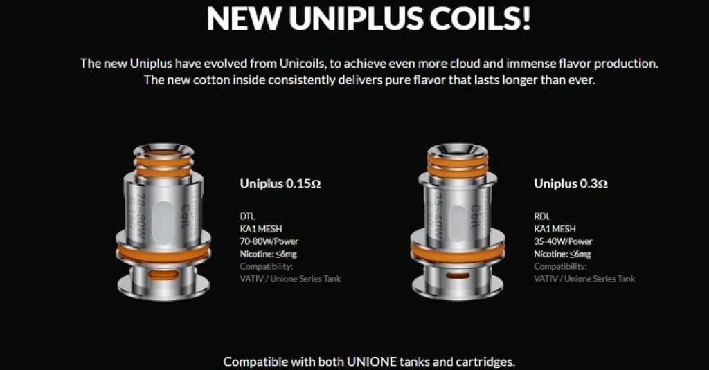 OXVA Uniplus Coils Versions