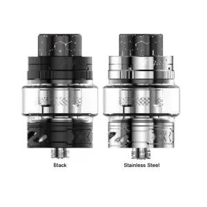 Two Innokin Z Force Tanks next to each other in Black and Stainless Steel