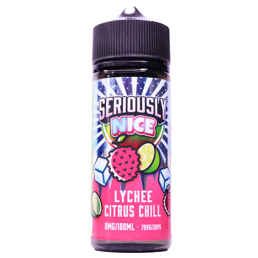 Bottle of Seriously Nice Lychee Citrus Chill shortfill