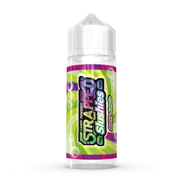 Single bottle of Strapped Slushies 100ml shortfill in Berry Apple flavour