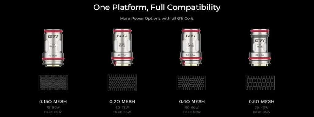 Vaporesso GTi Coils One Platform & Wattage