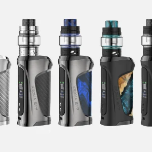 Five Innokin Kroma 217 Kits lined up next to each other in a row showing all available colours