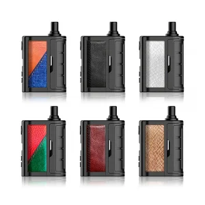 Six Vandy Vape Rhino Pod Kits lined up next to two each other in two rows of three, each pod kit in a different colour.