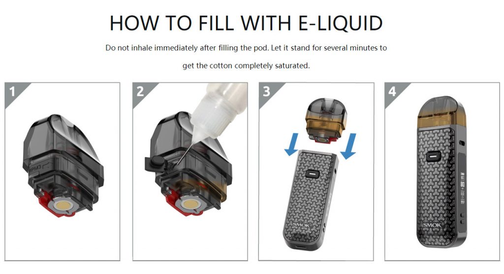SMOK Nord 5 Empty Pods Refilling Guide