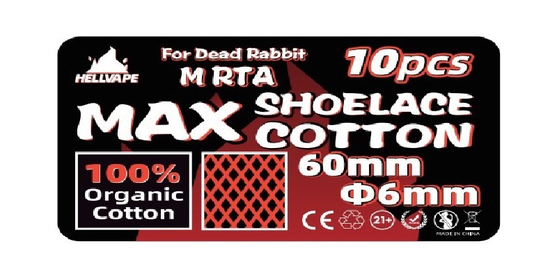 Hellvape Dead Rabbit M RTA Max Shoelace Cotton Box