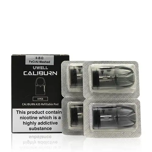 Caliburn A3 Replacement Pods by Uwell 0.80 ohm Side Fill