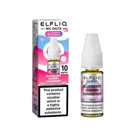 Elf Bar Elfliq Nic Salts 10ml Blueberry Cherry Cranberry