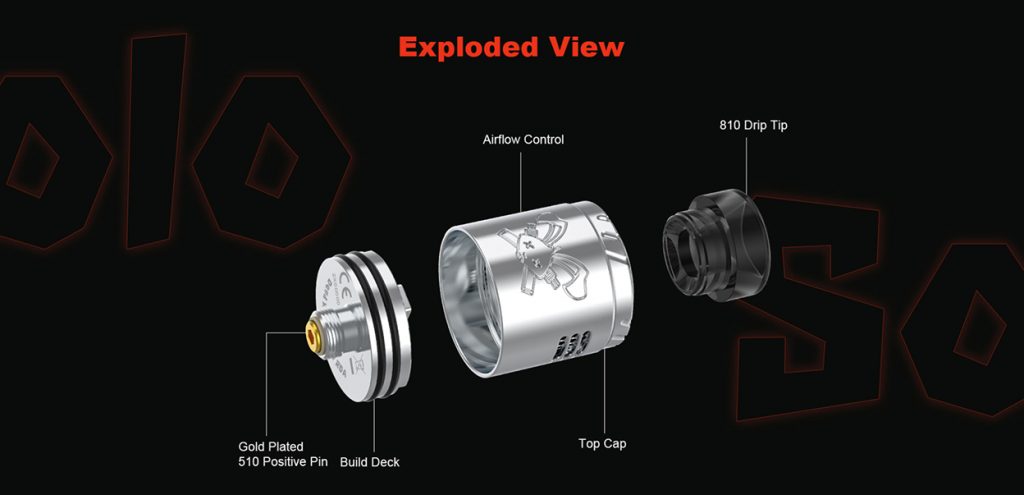 Hellvape Dead Rabbit Solo RDA Exploded View