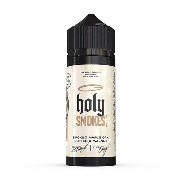 Holy Smokes E-liquid 100ml by Holy Cow Smoked Maple Oak Coffee & Walnut