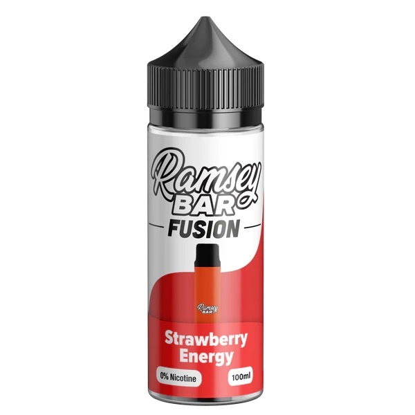 Ramsey Bar Fusion 100ml E-liquid Shortfill Strawberry Energy