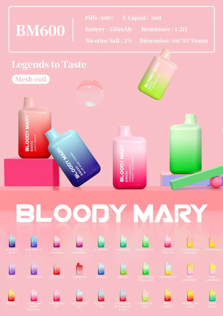 Bloody Mary BM600 Disposable Vape Promo