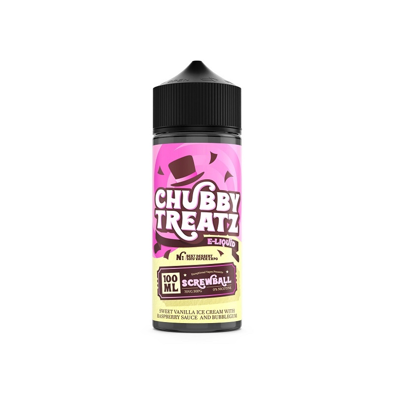 Chubby Treatz E-liquid 100ml Shortfill Screwball
