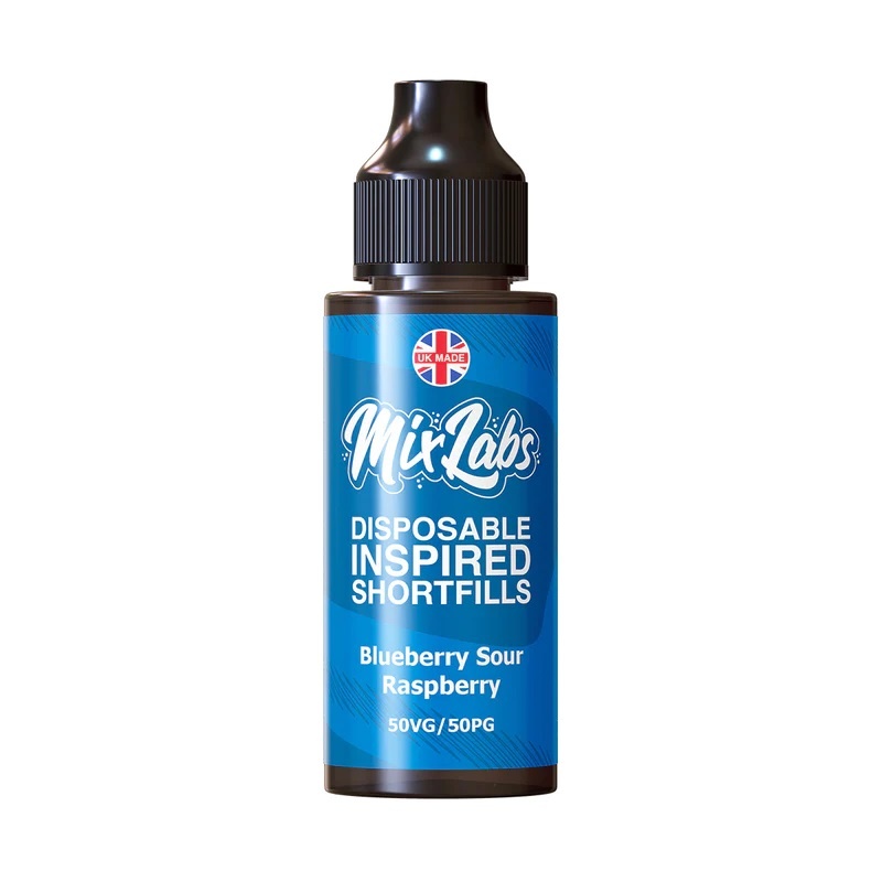 Mix Labs Disposable Inspired Shortfills 100ml E-liquid Blueberry Sour Raspberry