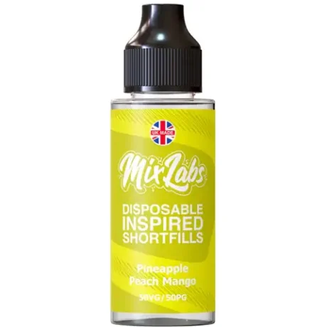Mix Labs Disposable Inspired Shortfills 100ml E-liquid Pineapple Peach Mango