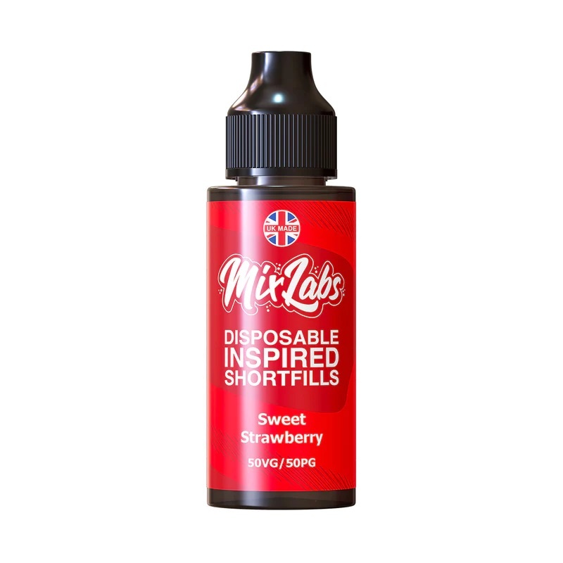 Mix Labs Disposable Inspired Shortfills 100ml E-liquid Sweet Strawberry