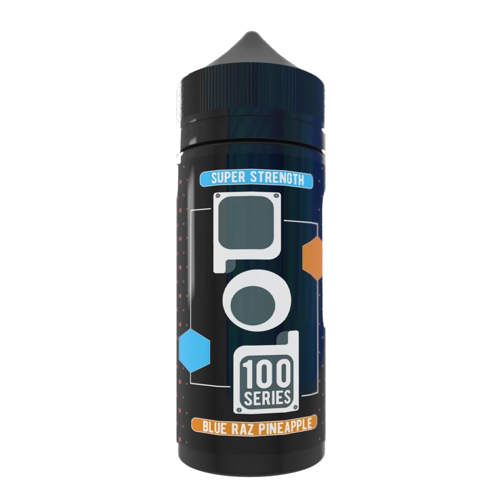 Pod 100 Series E-liquid 100ml Shortfill Blue Raz Pineapple