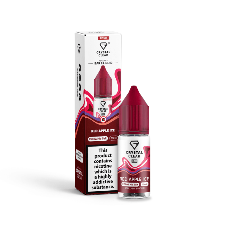Crystal Clear Nic Salts 10ml Red Apple Ice