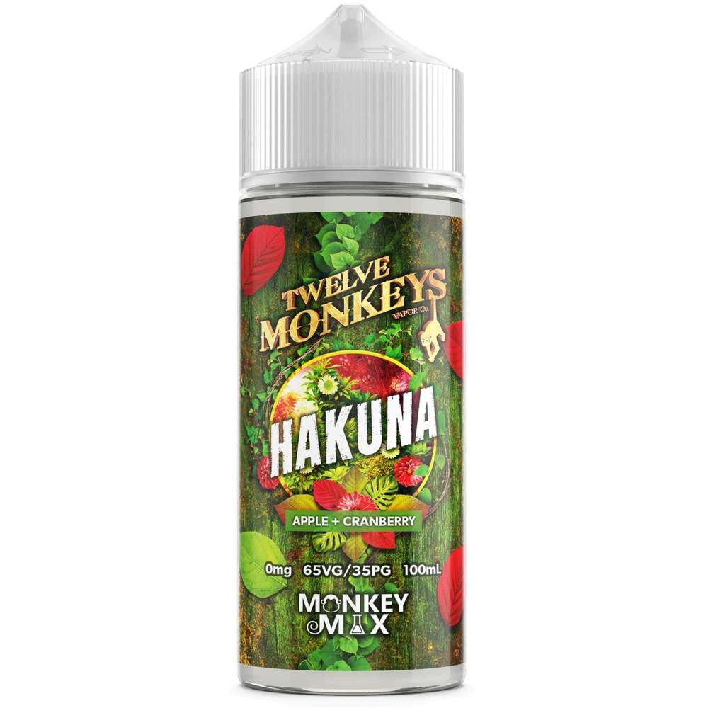 Twelve Monkeys E-liquid 100ml Shortfill Hakuna