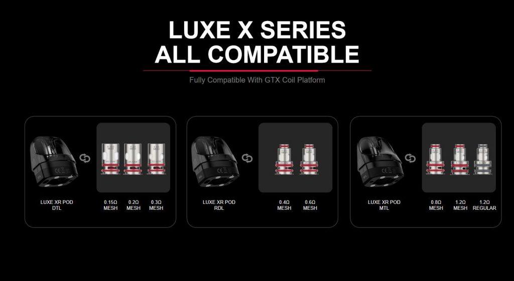 Vaporesso LUXE XR Max Pod Kit Coil Compatibility