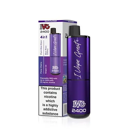 IVG 2400 Disposable Vape 4 in 1 Purple Edition