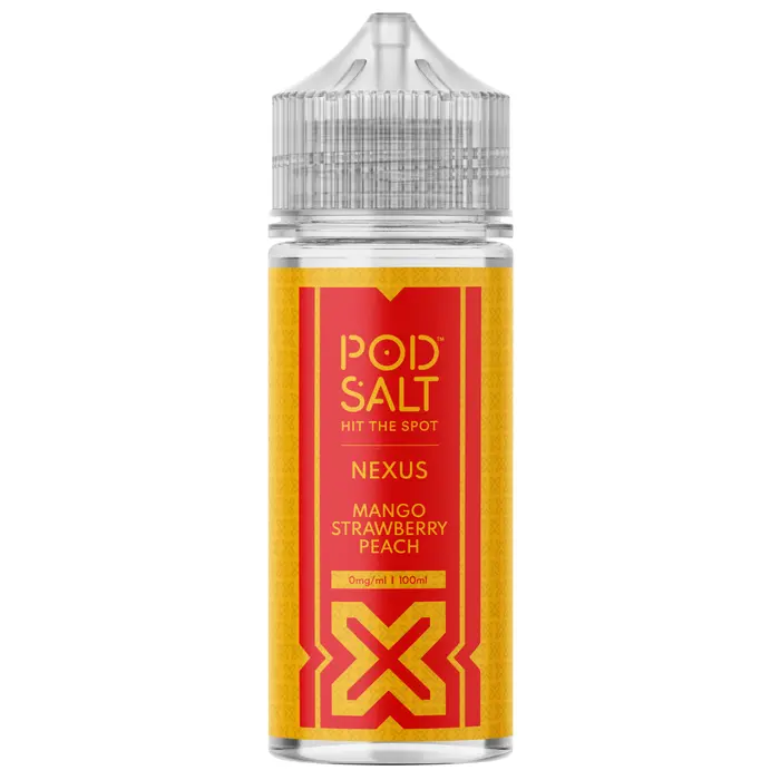 Pod Salt Nexus E-liquid 100ml Shortfill Mango Strawberry Peach