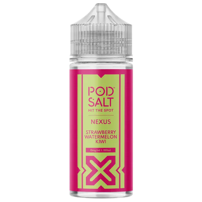 Pod Salt Nexus E-liquid 100ml Shortfill Strawberry Watermelon Kiwi