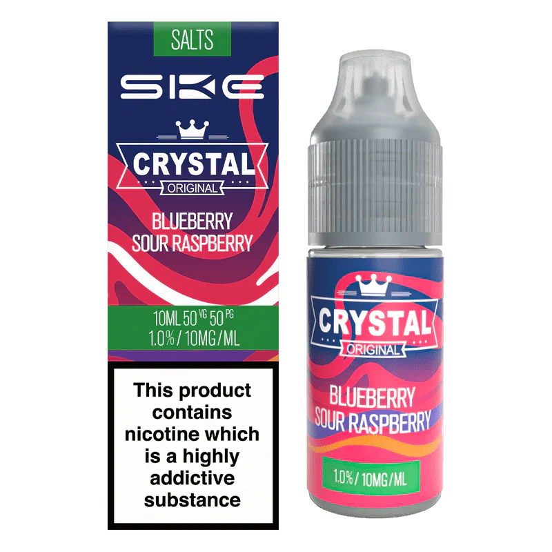 SKE Crystal Original Nic Salts 10ml Blueberry Sour Rsapberry