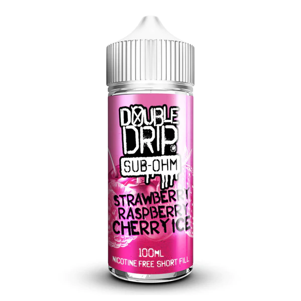 Double Drip E-liquid 100ml Shortfill Strawberry Raspberry Cherry Ice