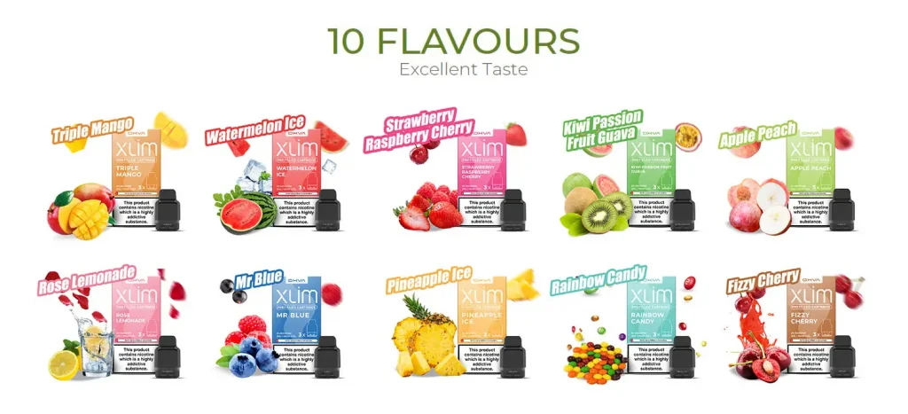 OXVA Xlim Prefilled Cartridges 3 Pack Flavours