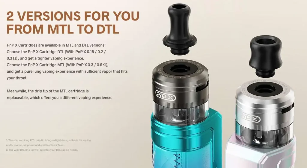Voopoo PNP X Cartridges DTL & MTL Versions Voopoo PNP X Cartridges DTL & MTL Versions