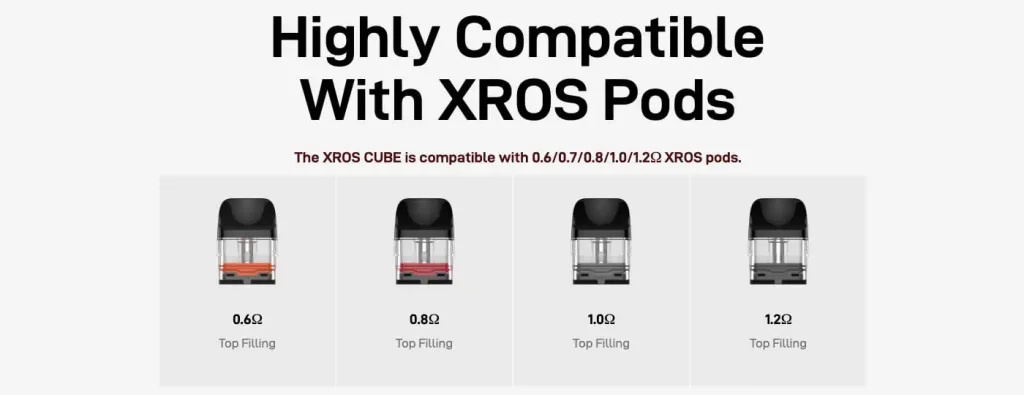 Vaporesso XROS CUBE Pod Kit Compatible Replacement Pods Vaporesso XROS CUBE Pod Kit Compatible Replacement Pods