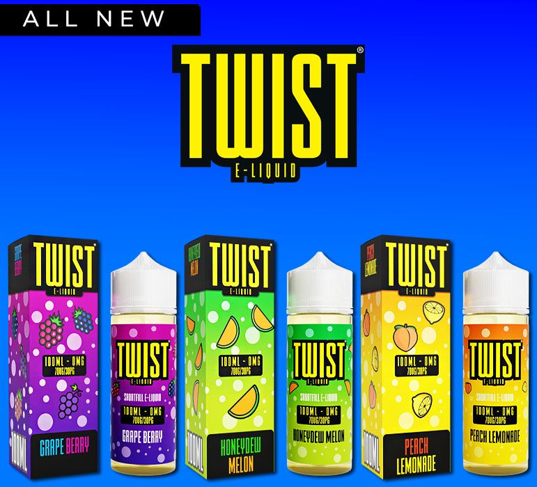 Twist E-liquid 100ml Shortfill All New Banner